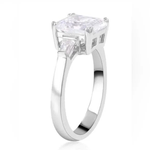 Lustro Stella Finest CZ Ring in Platinum over Sterling Silver Sz 9! - Picture 6 of 12